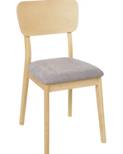 Set di 2 sedie da pranzo MINIER Legno Marrone chiaro/Grigio