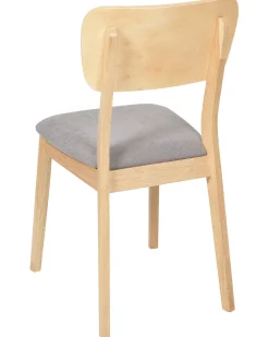 Set di 2 sedie da pranzo MINIER Legno Marrone chiaro/Grigio