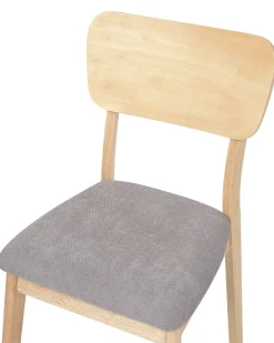 Set di 2 sedie da pranzo MINIER Legno Marrone chiaro/Grigio