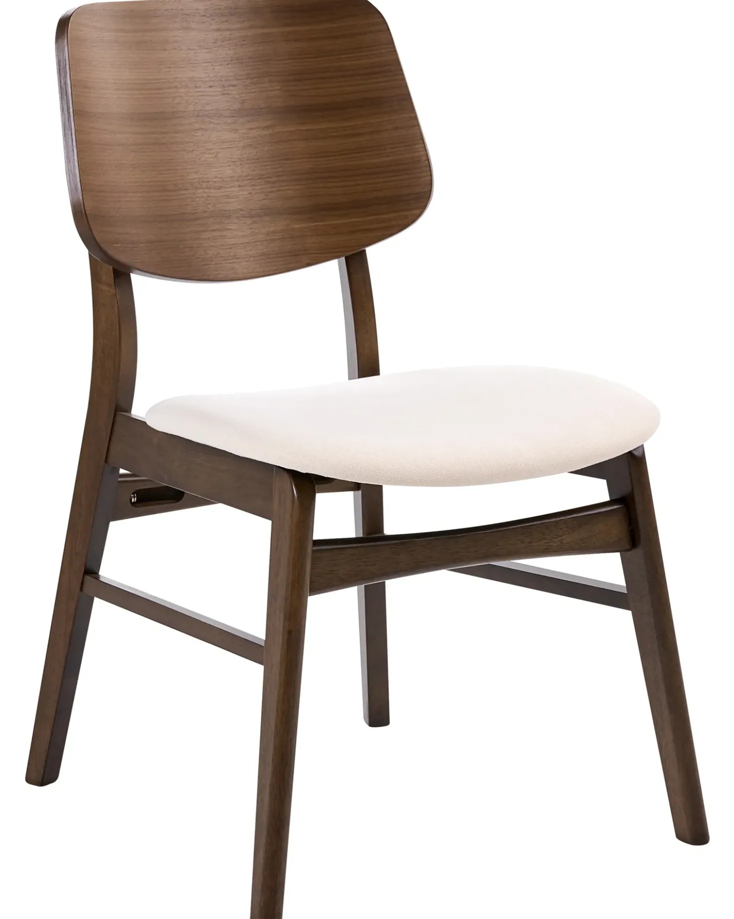 Set di 2 sedie da pranzo MAYER Tessuto Bianco sporco/Marrone