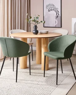 Set di 2 sedie da pranzo MASON Tessuto Verde scuro