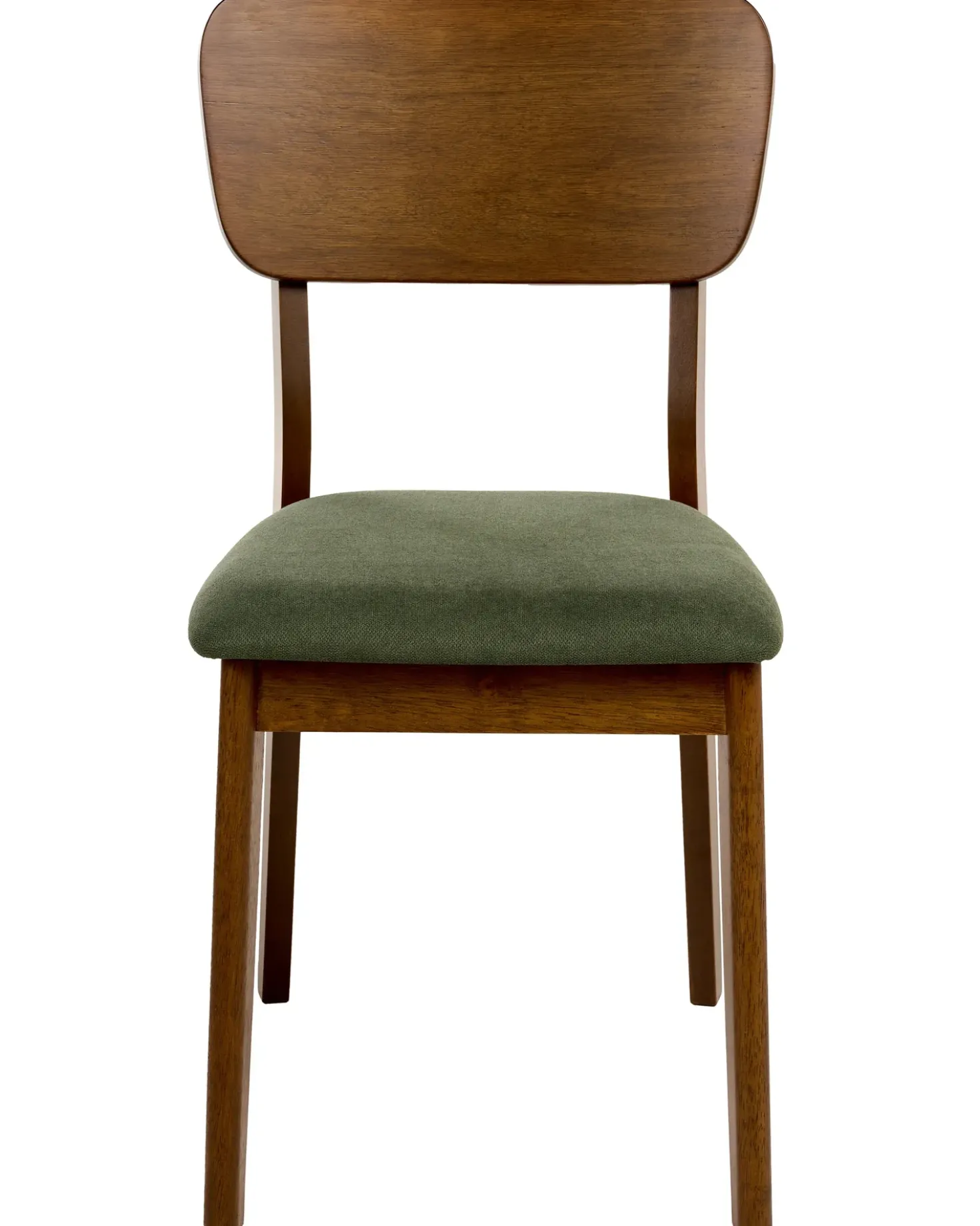 Set di 2 sedie da pranzo MINIER Legno Verde/Marrone scuro