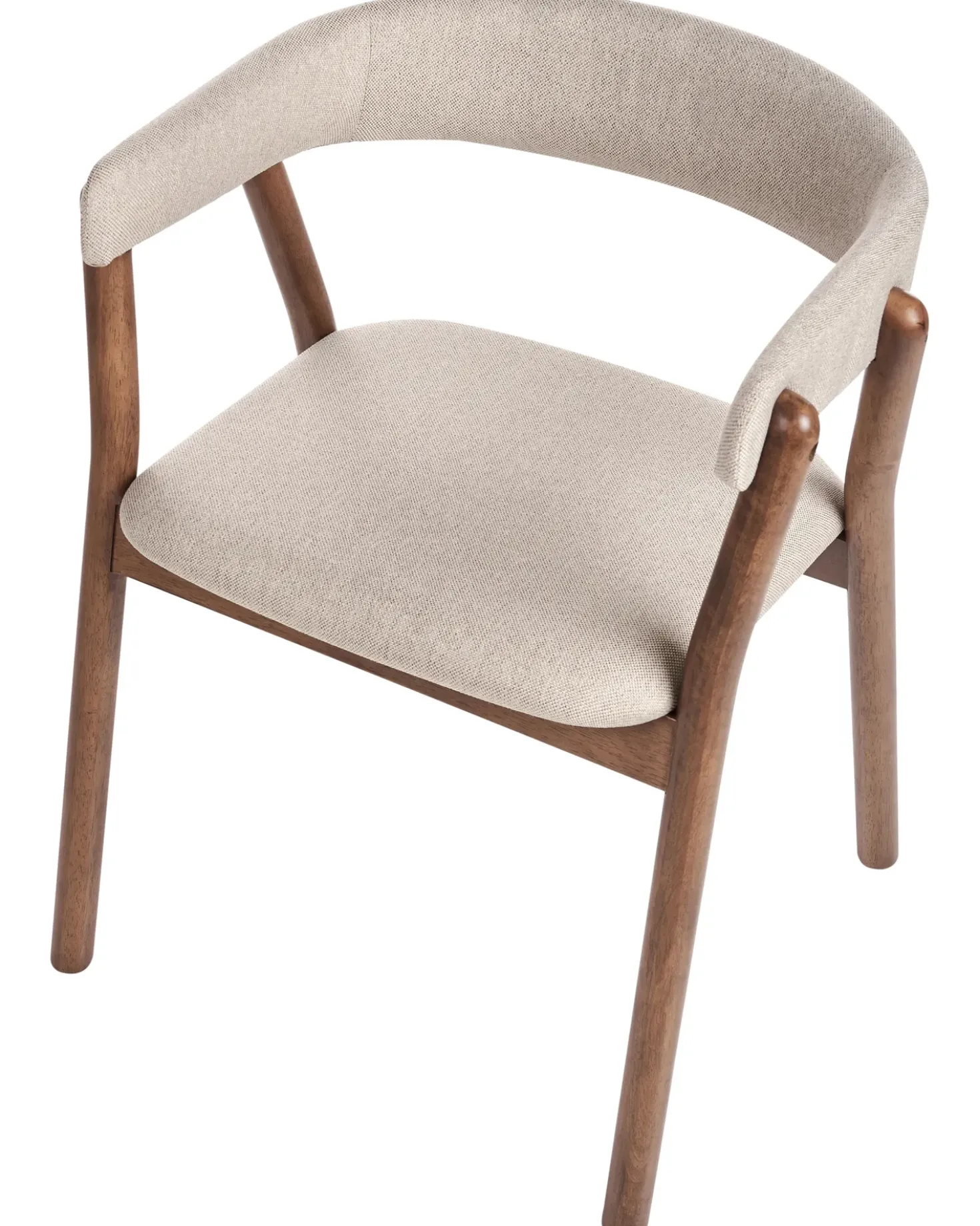Set di 2 sedie da pranzo MYLO Tessuto Marrone scuro/Beige