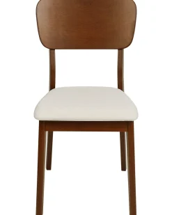Set di 2 sedie da pranzo MINIER Legno Marrone scuro/Beige
