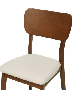 Set di 2 sedie da pranzo MINIER Legno Marrone scuro/Beige