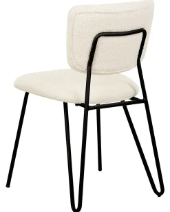 Set di 2 sedie da pranzo NELKO Bouclé Bianco sporco