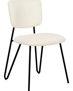 Set di 2 sedie da pranzo NELKO Bouclé Bianco sporco