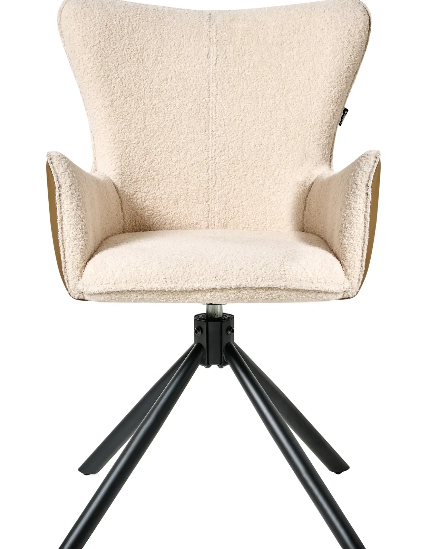 Set di 2 sedie da pranzo NOVI Bouclé Beige chiaro