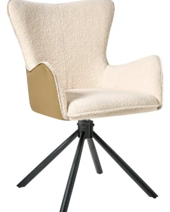 Set di 2 sedie da pranzo NOVI Bouclé Beige chiaro