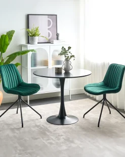 Set di 2 sedie da pranzo NAVASOTA Velluto Verde smeraldo