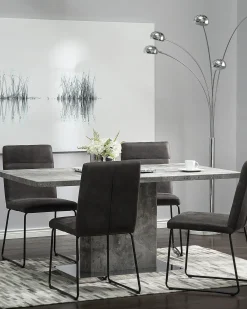 Set di 2 sedie da pranzo NEVADA Tessuto Grigio scuro