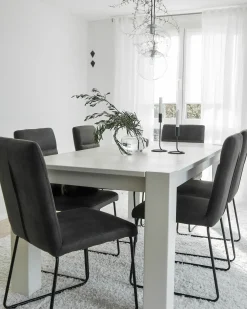 Set di 2 sedie da pranzo NEVADA Tessuto Grigio scuro
