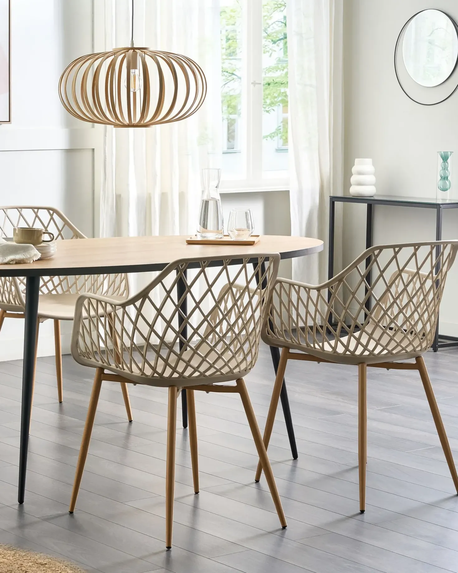 Set di 2 sedie da pranzo NASHUA Beige