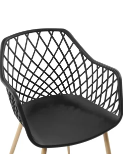 Set di 2 sedie da pranzo NASHUA Nero
