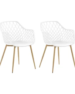 Set di 2 sedie da pranzo NASHUA Bianco