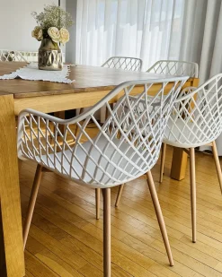 Set di 2 sedie da pranzo NASHUA Bianco