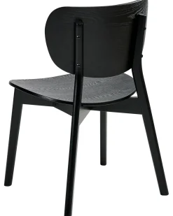 Set di 2 sedie da pranzo OVERLY Legno Nero
