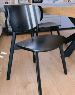 Set di 2 sedie da pranzo OVERLY Legno Nero