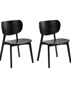 Set di 2 sedie da pranzo OVERLY Legno Nero