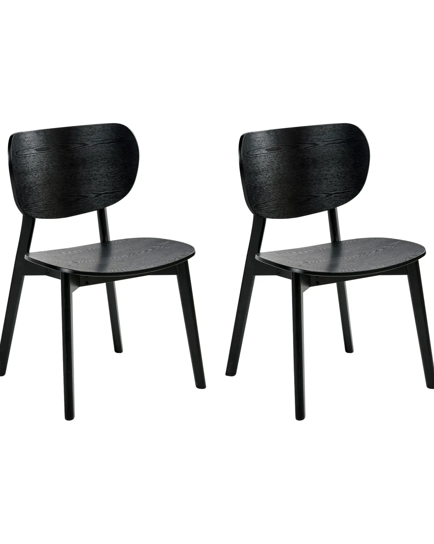 Set di 2 sedie da pranzo OVERLY Legno Nero