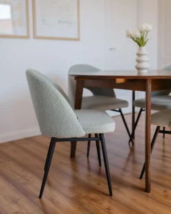 Set di 2 sedie da pranzo ONAGA Bouclé Verde chiaro