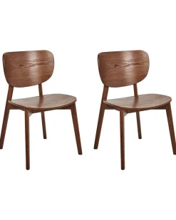 Set di 2 sedie da pranzo OVERLY Legno Marrone