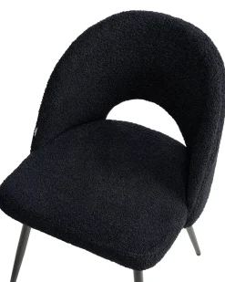 Set di 2 sedie da pranzo ONAGA Bouclé Nero