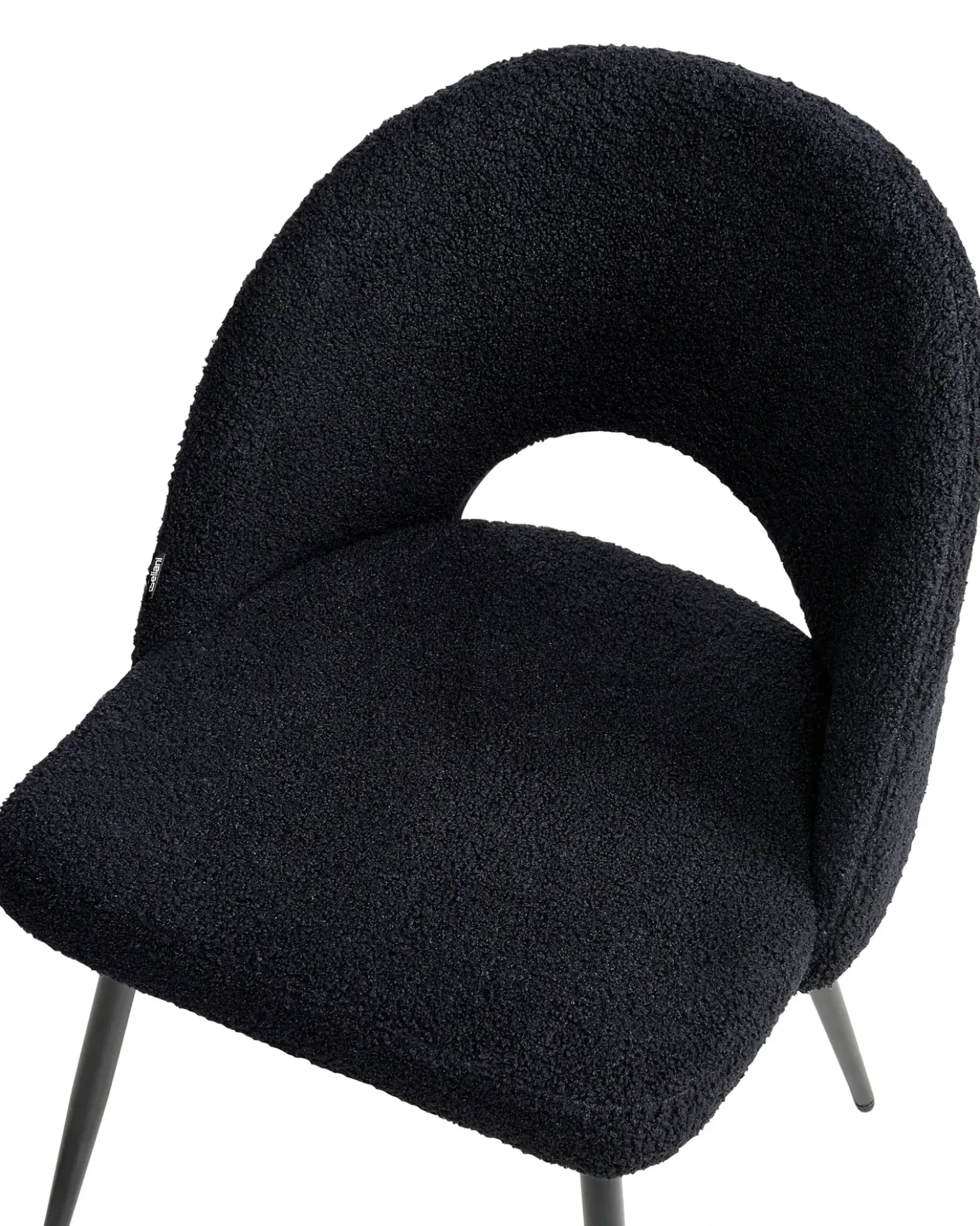Set di 2 sedie da pranzo ONAGA Bouclé Nero