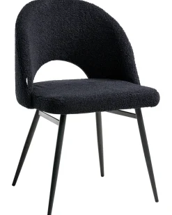 Set di 2 sedie da pranzo ONAGA Bouclé Nero