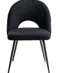 Set di 2 sedie da pranzo ONAGA Bouclé Nero