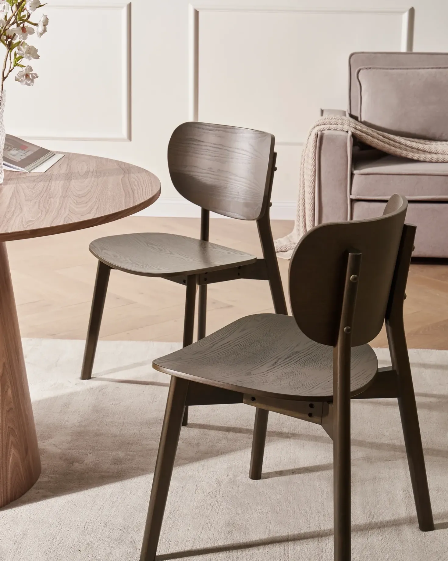 Set di 2 sedie da pranzo OVERLY Legno Marrone scuro