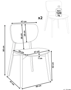 Set di 2 sedie da pranzo OVERLY Legno Marrone scuro