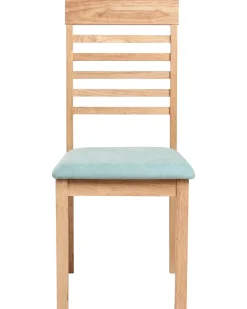 Set di 2 sedie da pranzo ORTLEY Legno Marrone chiaro/Verde menta