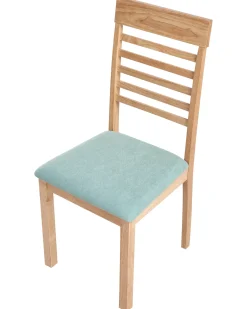 Set di 2 sedie da pranzo ORTLEY Legno Marrone chiaro/Verde menta