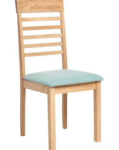 Set di 2 sedie da pranzo ORTLEY Legno Marrone chiaro/Verde menta
