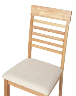 Set di 2 sedie da pranzo ORTLEY Legno Marrone chiaro/Beige