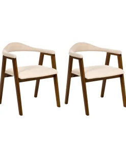 Set di 2 sedie da pranzo ONECO Legno Marrone scuro