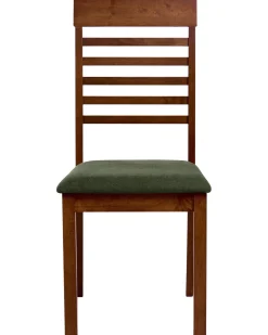 Set di 2 sedie da pranzo ORTLEY Legno Marrone scuro/Verde