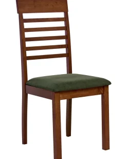 Set di 2 sedie da pranzo ORTLEY Legno Marrone scuro/Verde