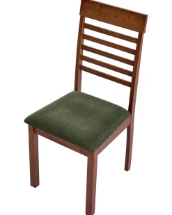 Set di 2 sedie da pranzo ORTLEY Legno Marrone scuro/Verde