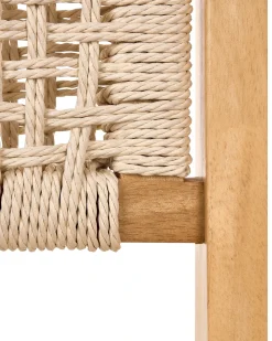 Set di 2 sedie da pranzo OZELLA Legno Marrone chiaro/Beige