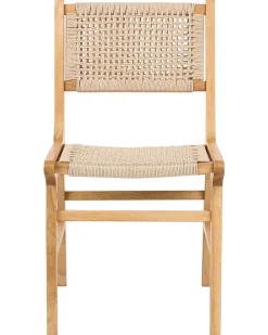 Set di 2 sedie da pranzo OZELLA Legno Marrone chiaro/Beige