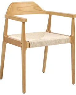 Set di 2 sedie da pranzo OAKDALE Legno Marrone chiaro/Beige