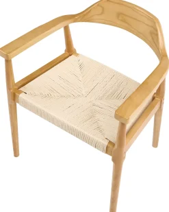 Set di 2 sedie da pranzo OAKDALE Legno Marrone chiaro/Beige