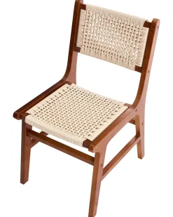 Set di 2 sedie da pranzo OZELLA Legno Marrone/Beige