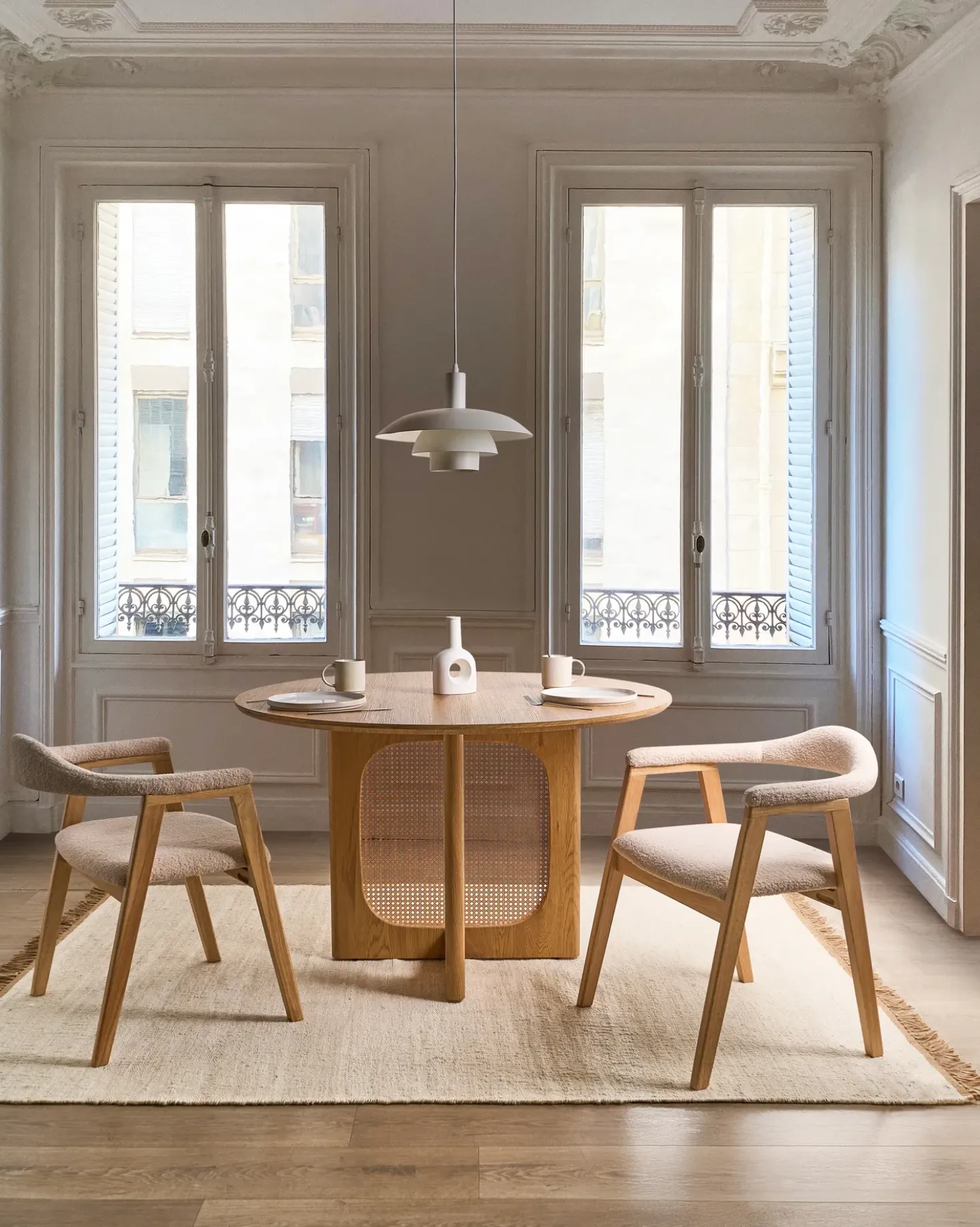 Set di 2 sedie da pranzo ONECO Legno Marrone chiaro