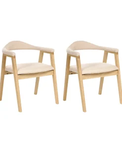 Set di 2 sedie da pranzo ONECO Legno Marrone chiaro