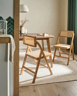 Set di 2 sedie da pranzo Pieghevole MODANE Bambù Marrone