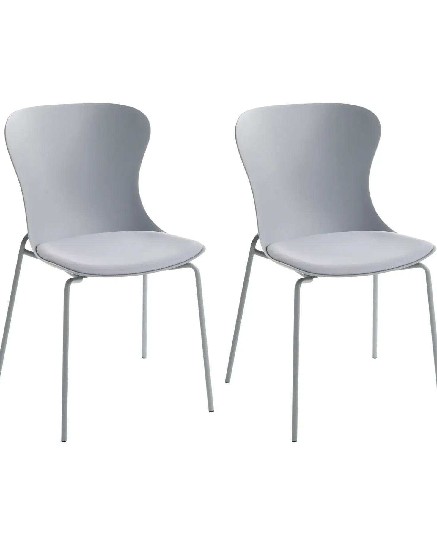 Set di 2 sedie da pranzo PITSBURG Grigio