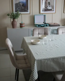 Set di 4 sedie da pranzo POWELL Velluto Beige
